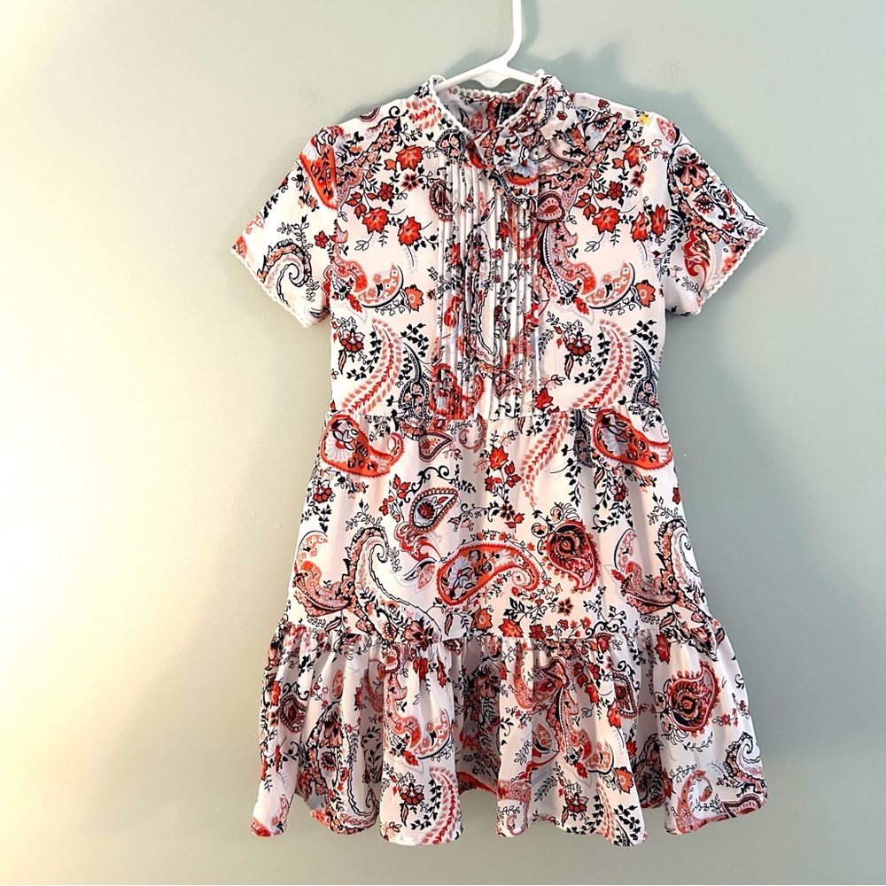 Janie & Jack The Maya Dress White Paisley. Size 5. - Picture 3 of 15